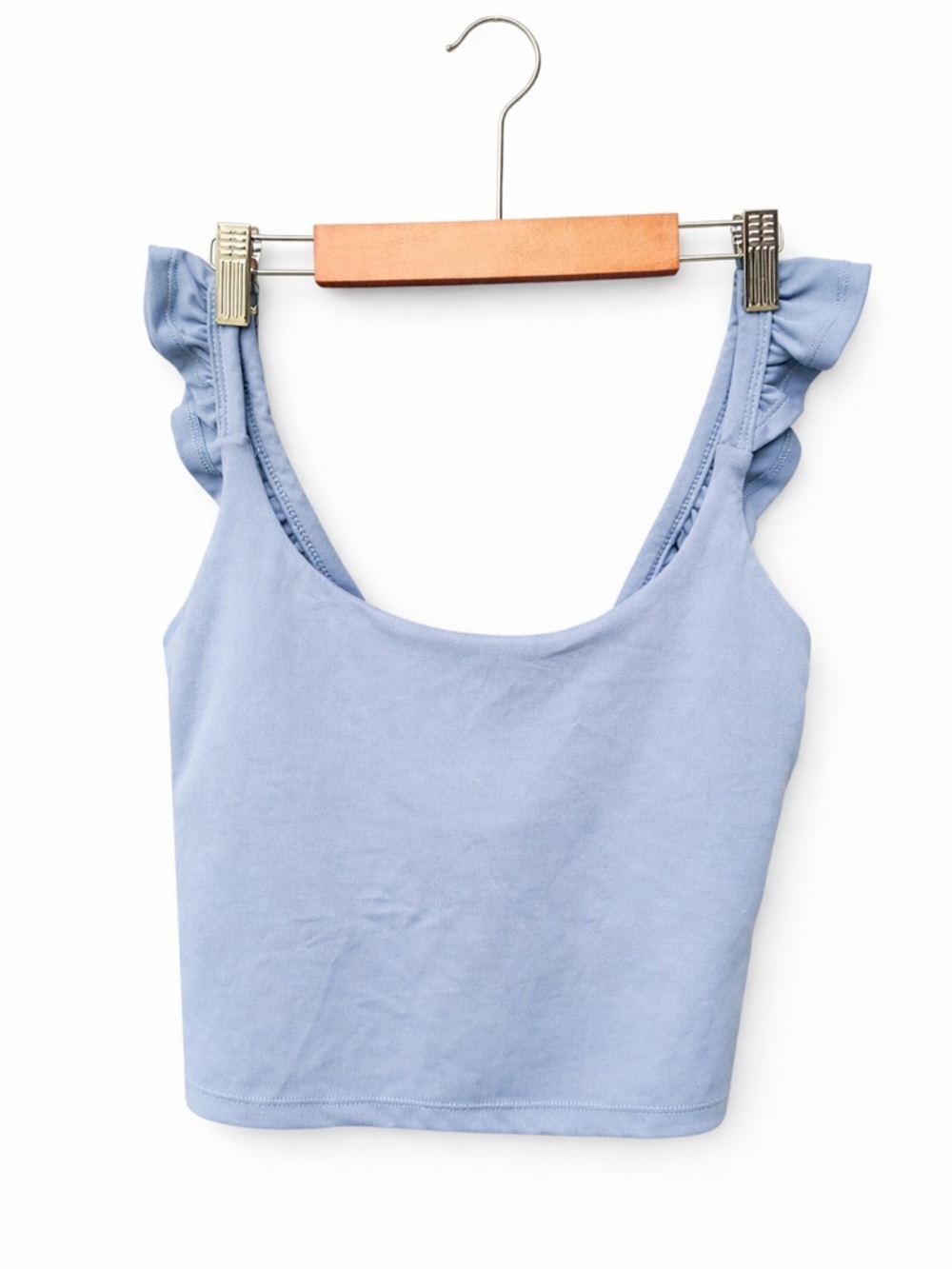 Blogilates Ruffle Sports Bra Pilates Yoga Smoky Blue